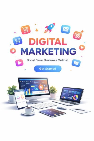 Modern Digital Marketing Workspace